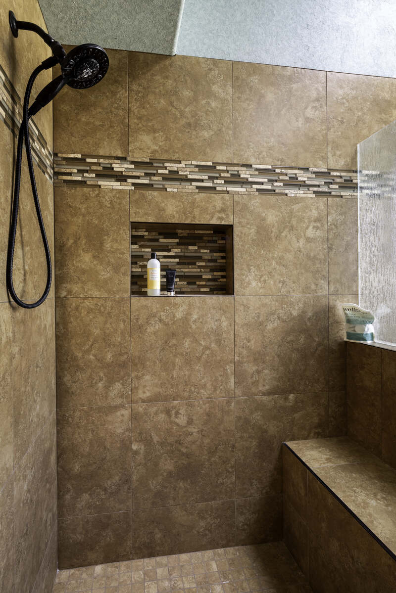 Master bathroom walk in shower